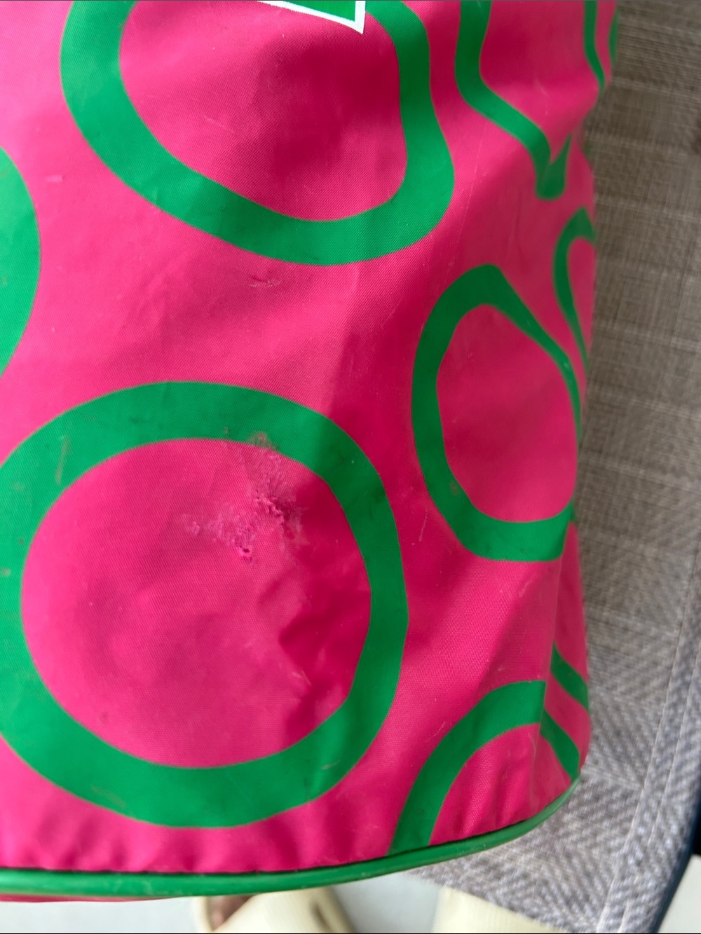 United Colors Of Benetton Vintage Y2K Pink and Green Drawstring Storage Sack - Picture 5 of 8